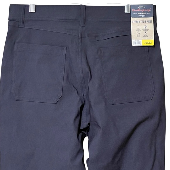 Weatherproof Hybrid Tech Pant 32x32 Blue Stretch Water Resistant Pockets NWT - Picture 7 of 11